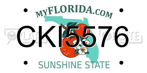 CKI5576 Florida License Plate