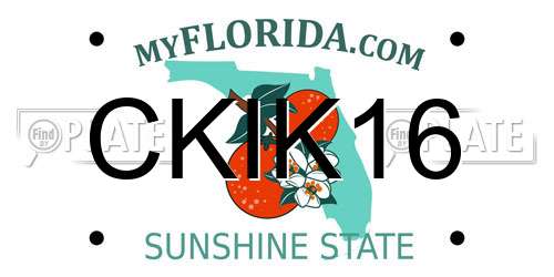 CKIK16 Florida License Plate