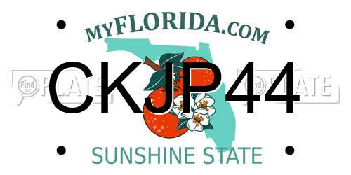 CKJP44 Florida License Plate