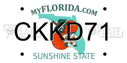 CKKD71 Florida License Plate