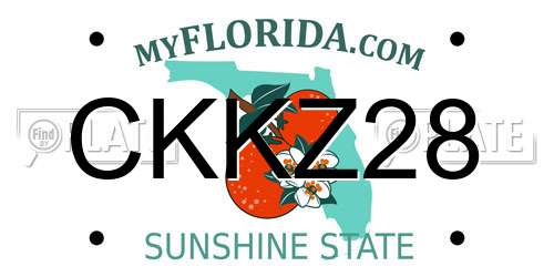 CKKZ28 Florida License Plate