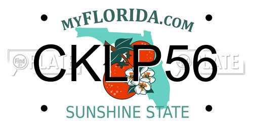 CKLP56 Florida License Plate