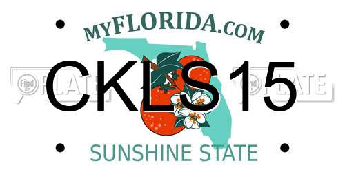 CKLS15 Florida License Plate