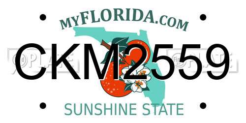 CKM2559 Florida License Plate
