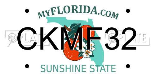 CKMF32 Florida License Plate