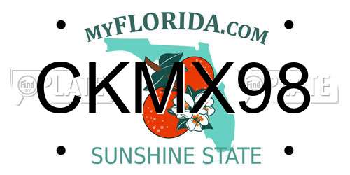 CKMX98 Florida License Plate
