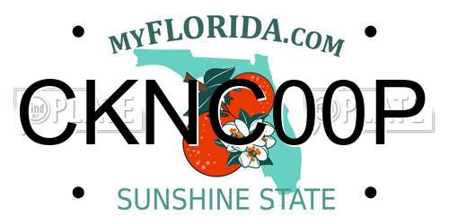 CKNC00P Florida License Plate