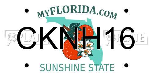 CKNH16 Florida License Plate