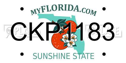 CKP1183 Florida License Plate