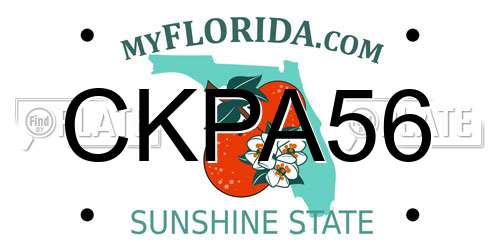 CKPA56 Florida License Plate