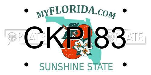 CKPI83 Florida License Plate