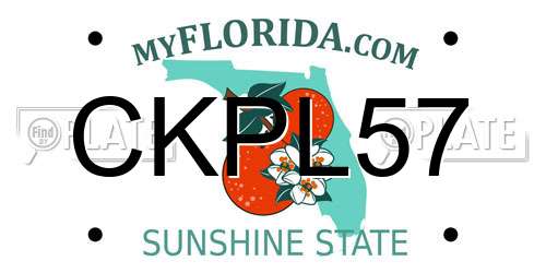CKPL57 Florida License Plate