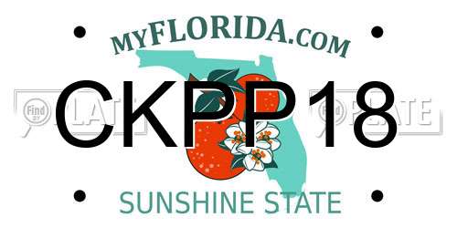 CKPP18 Florida License Plate