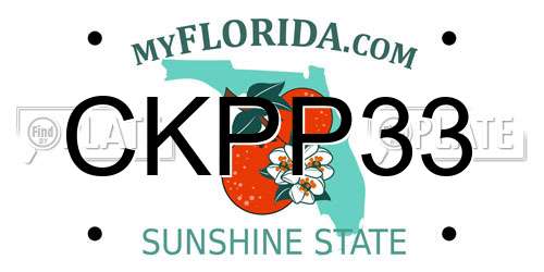 CKPP33 Florida License Plate