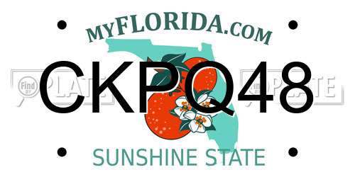 CKPQ48 Florida License Plate