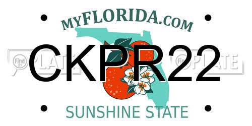 CKPR22 Florida License Plate
