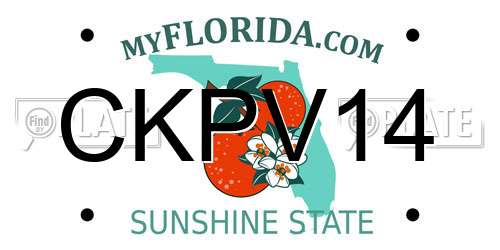 CKPV14 Florida License Plate
