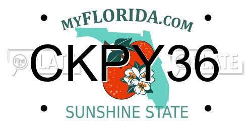 CKPY36 Florida License Plate