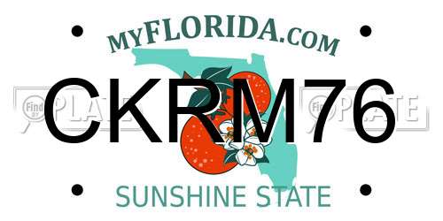 CKRM76 Florida License Plate