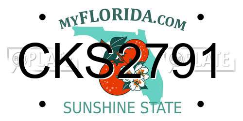 CKS2791 Florida License Plate