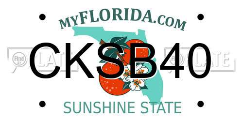 CKSB40 Florida License Plate