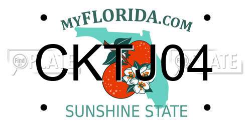 CKTJ04 Florida License Plate