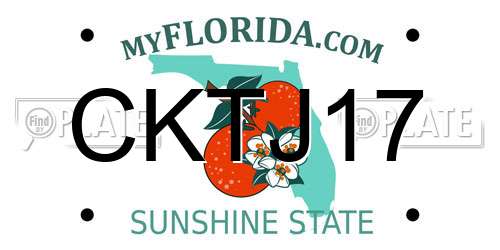 CKTJ17 Florida License Plate
