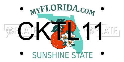 CKTL11 Florida License Plate