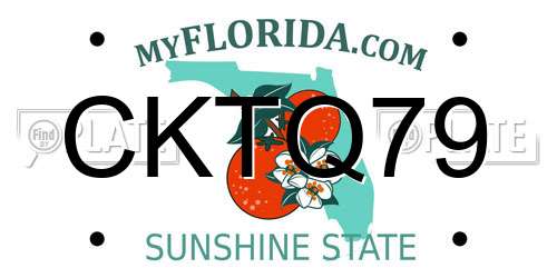 CKTQ79 Florida License Plate