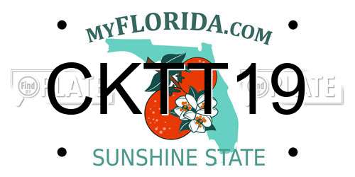 CKTT19 Florida License Plate