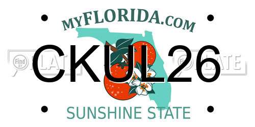 CKUL26 Florida License Plate