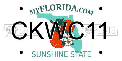 CKWC11 Florida License Plate