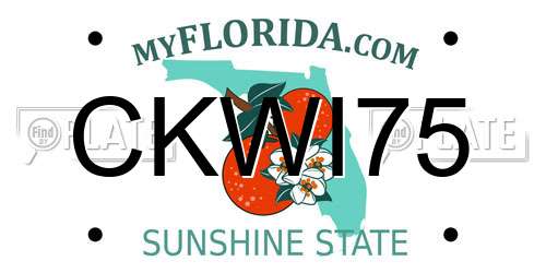 CKWI75 Florida License Plate