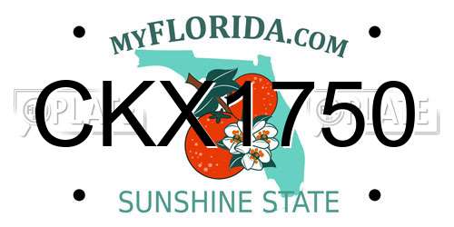 CKX1750 Florida License Plate