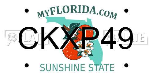 CKXP49 Florida License Plate