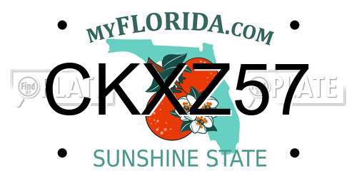 CKXZ57 Florida License Plate