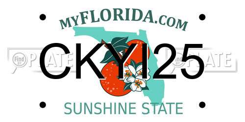 CKYI25 Florida License Plate
