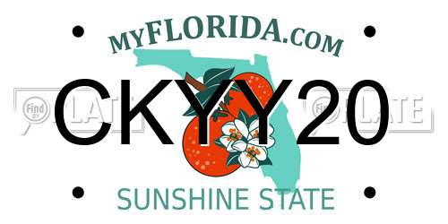CKYY20 Florida License Plate