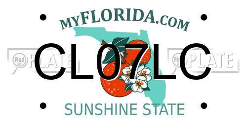 CL07LC Florida License Plate