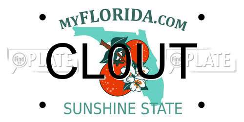 CL0UT Florida License Plate