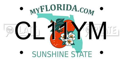 CL11YM Florida License Plate
