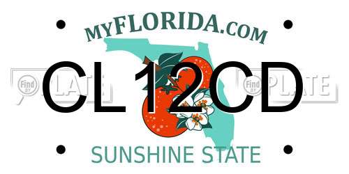 CL12CD Florida License Plate