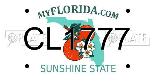 CL1777 Florida License Plate