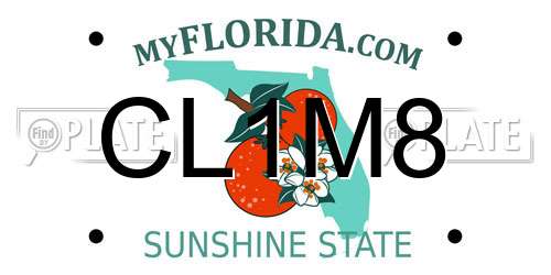 CL1M8 Florida License Plate