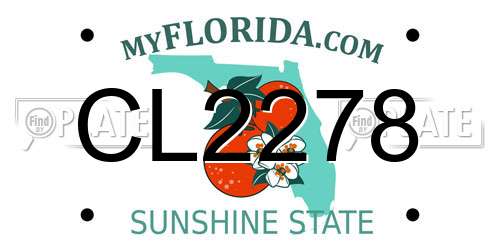 CL2278 Florida License Plate
