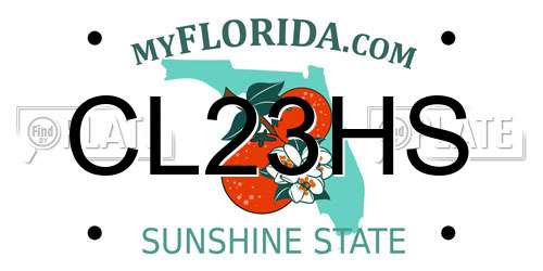 CL23HS Florida License Plate