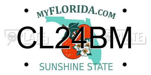 CL24BM Florida License Plate