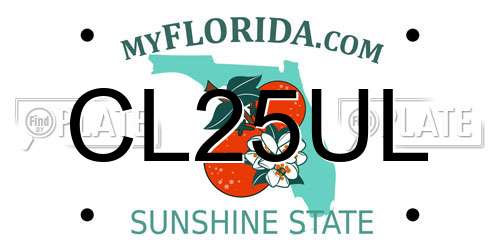 CL25UL Florida License Plate