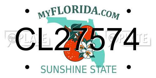 CL27574 Florida License Plate