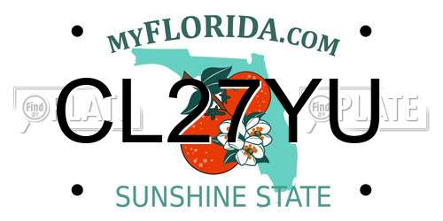 CL27YU Florida License Plate